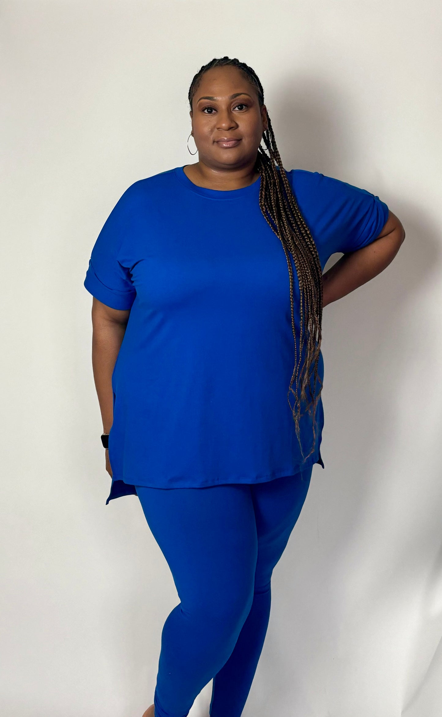 Feelin’ Flirty Leggings Set Classic Blue