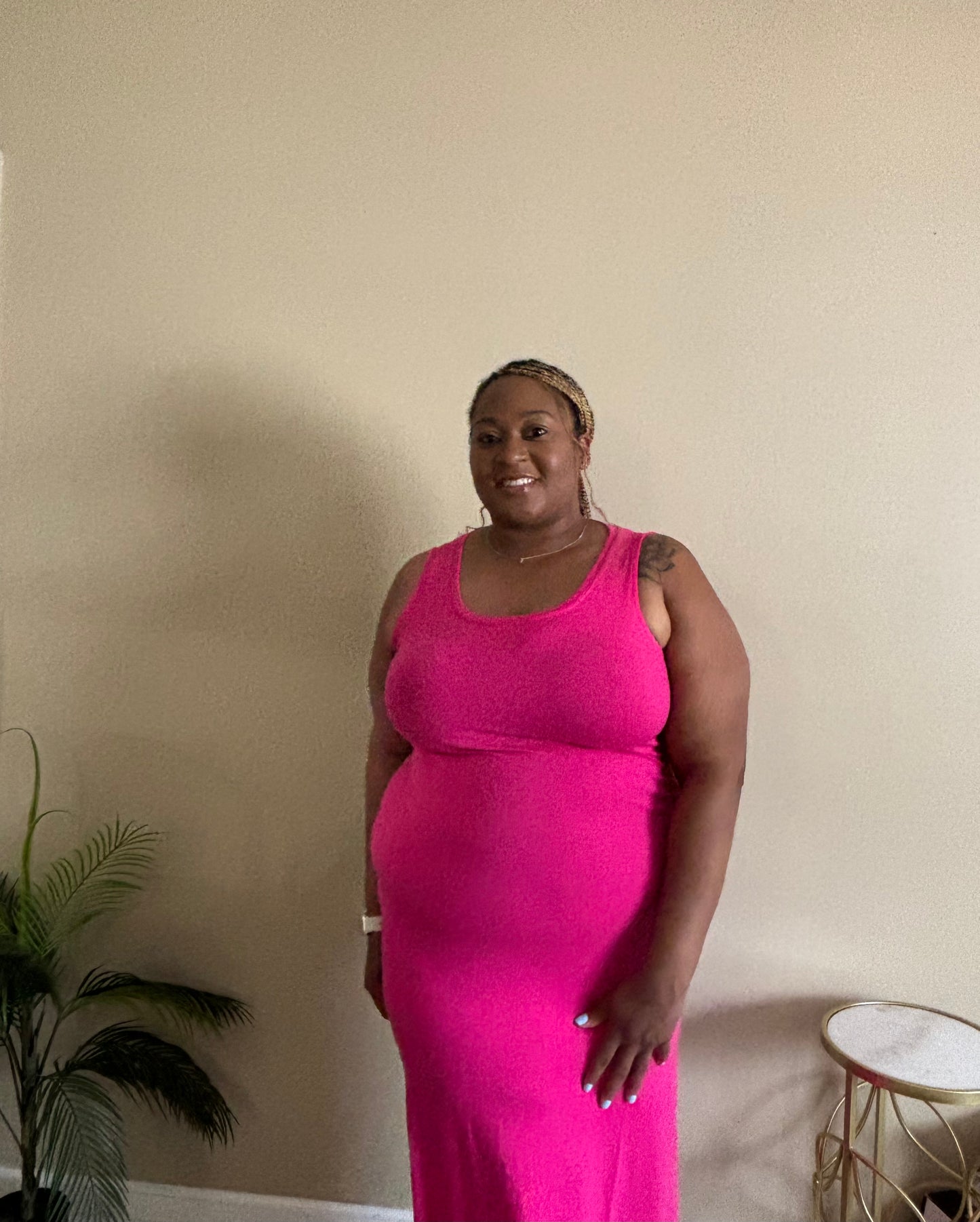Lucky Me Maxi Dress Hot Pink