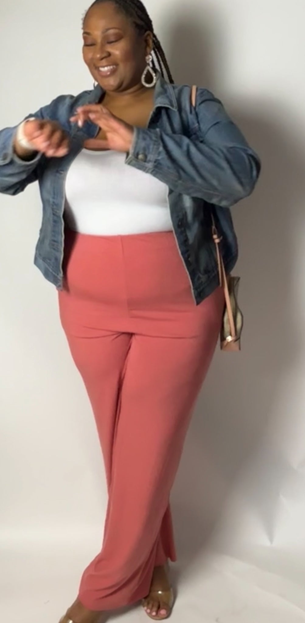 O’ So Flowy Pants Plus size Ash Rose