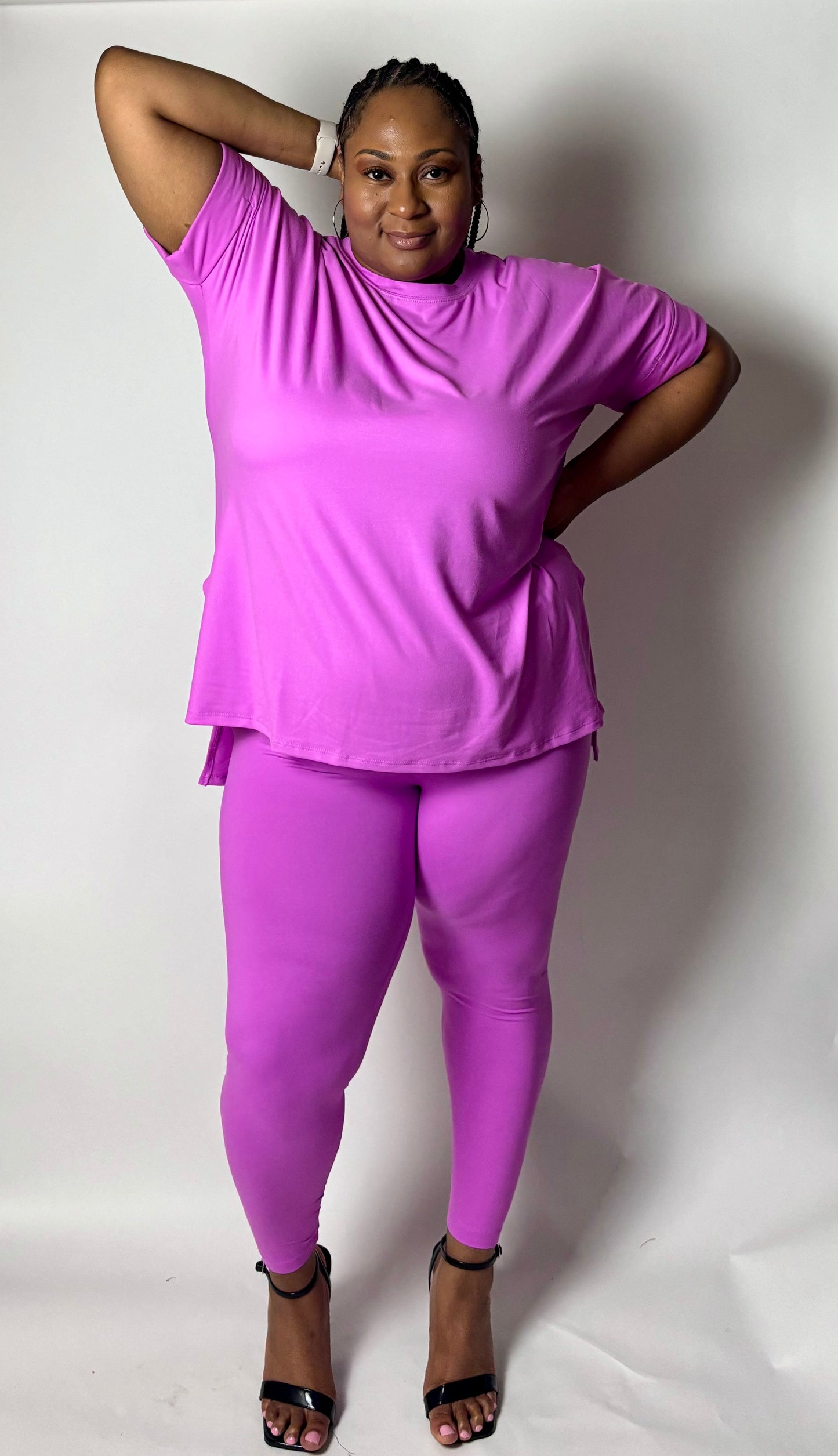 Feelin’ Flirty Leggings Set Bright Mauve
