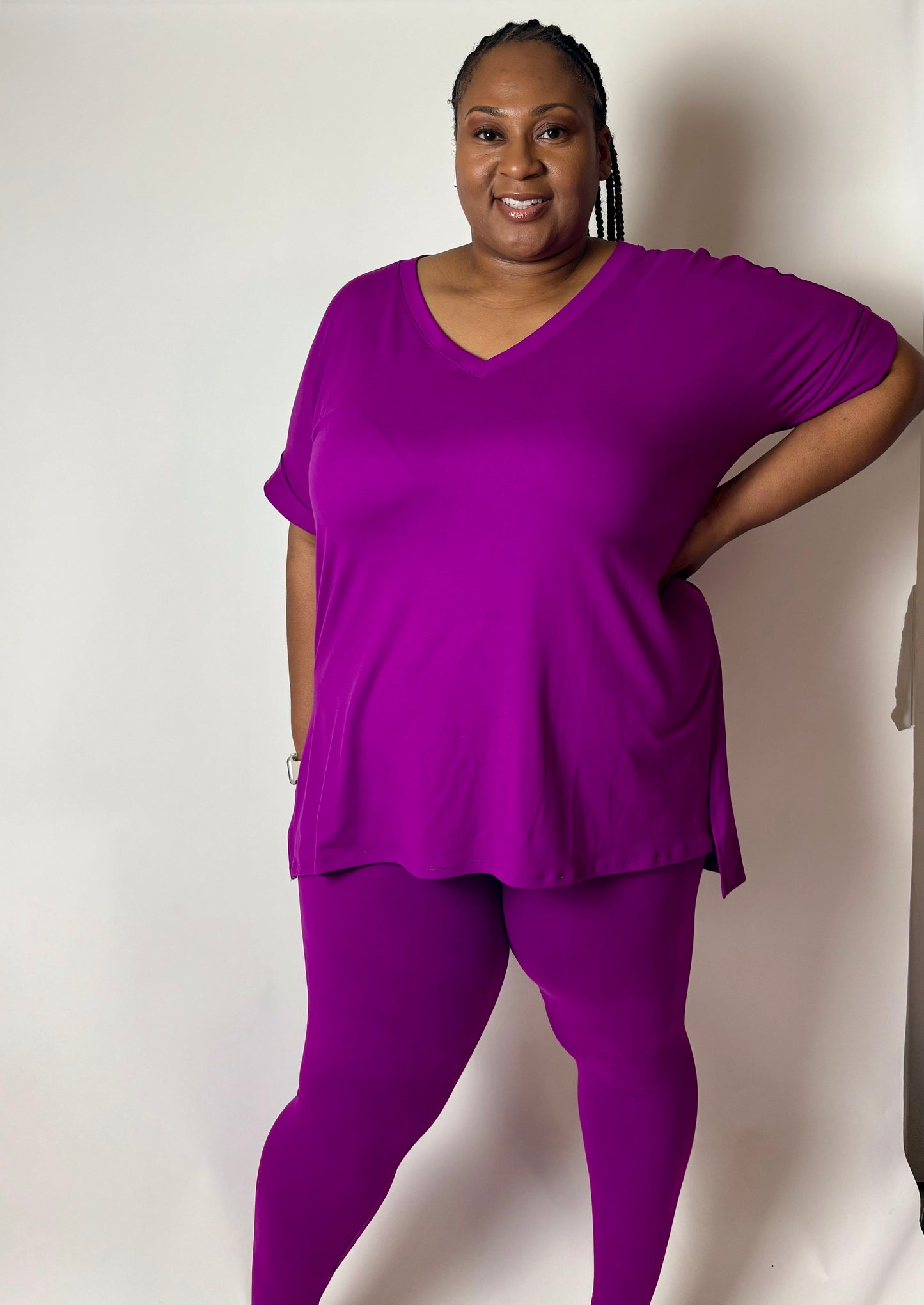 Feelin’ Flirty Leggings Set Light Plum