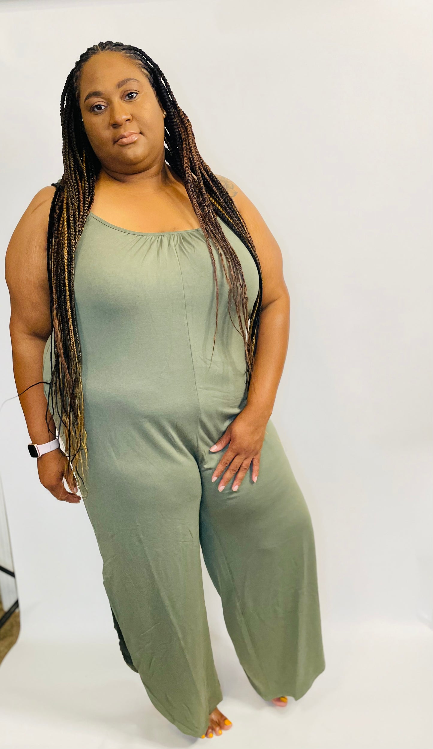 Fabulous and Fine Jumpsuit Light Olive