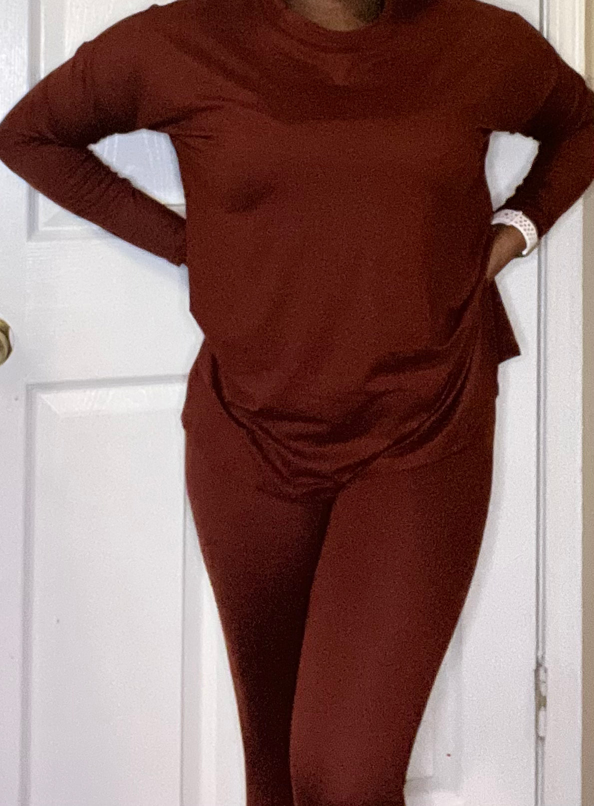 Long Sleeve Feelin’ Flirty Leggings Set Dark Rust
