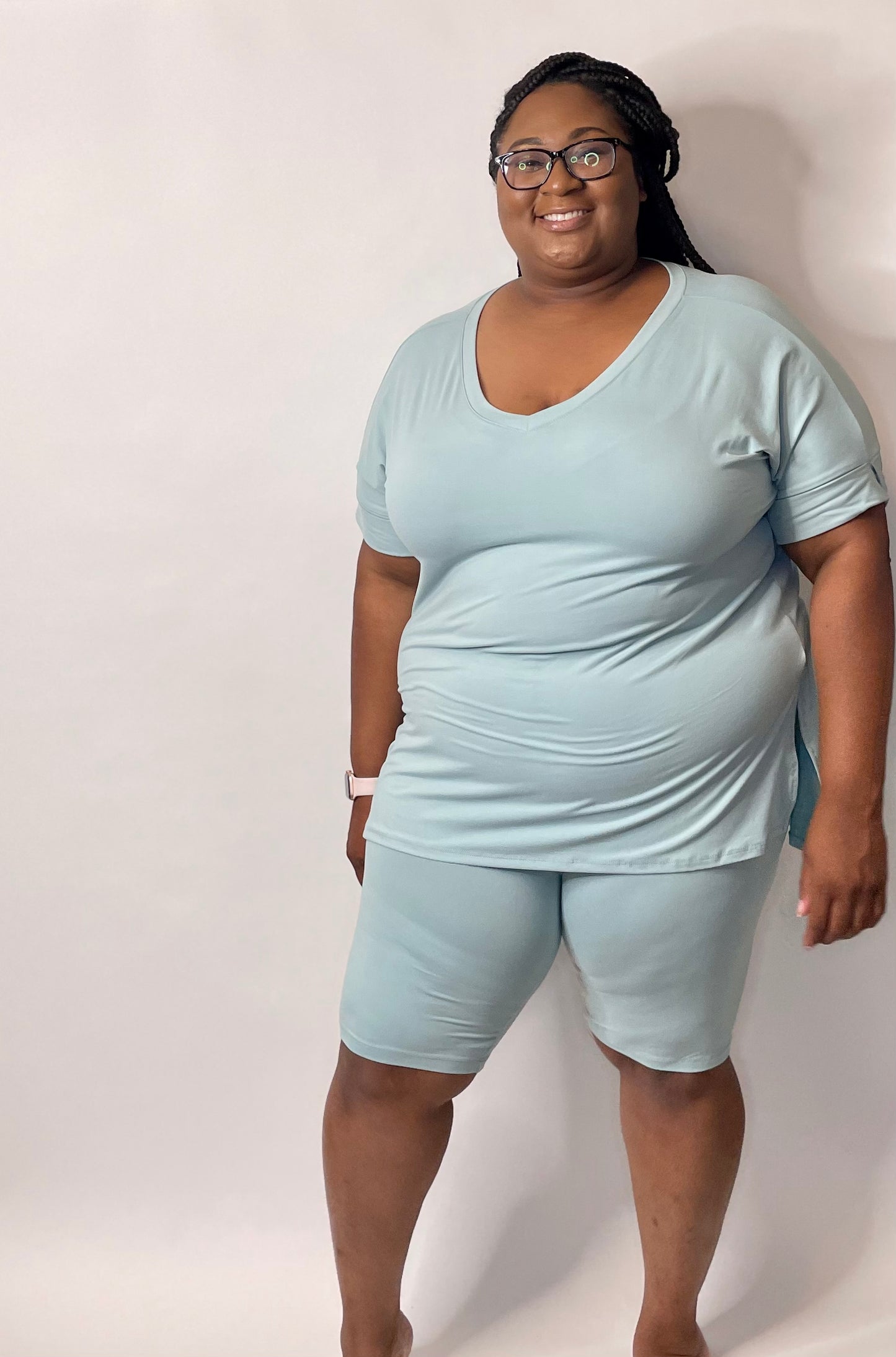 Feelin’ Flirty Biker Short Set Light Green